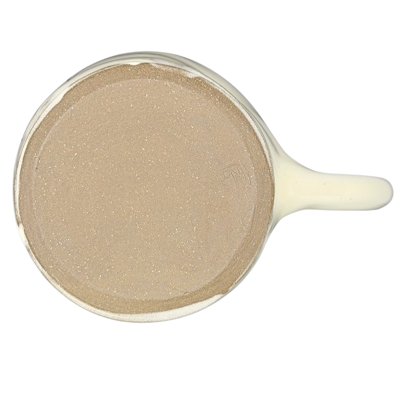 Bottom view of ZPOTS A Cup Of Care pottery mug showcasing its elegant ceramic design