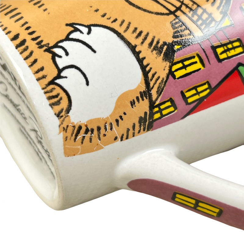 Catzilla Candace Reiter Designs Colorful Cats In Front Of Buildings Mug Henriksen Imports