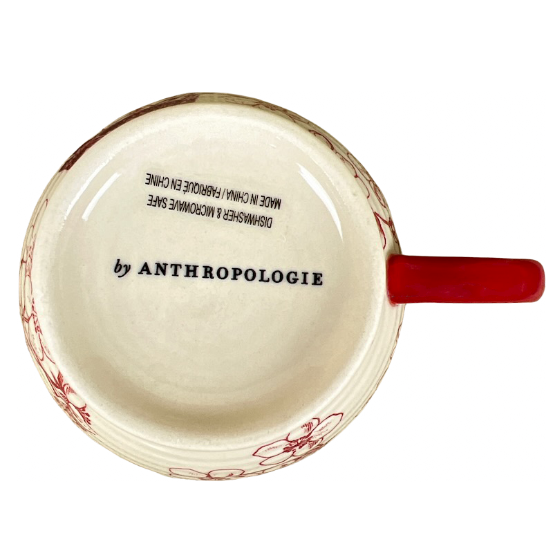 Cat And Flowers Large Pedestal Mug Anthropologie