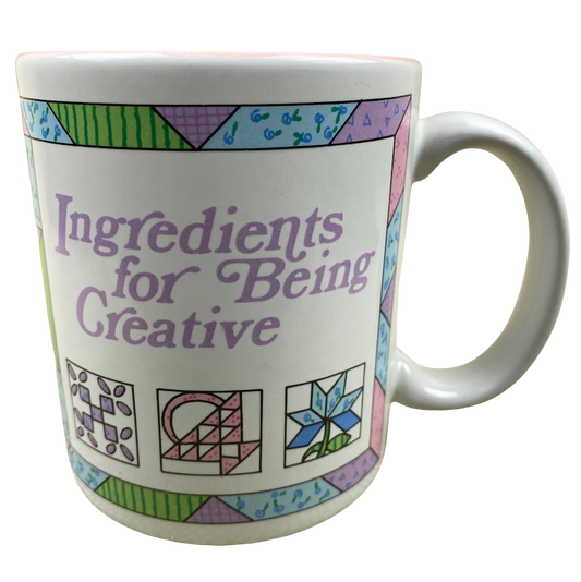 Ingredients For Being Creative In Stitches Mug TLC Greetings