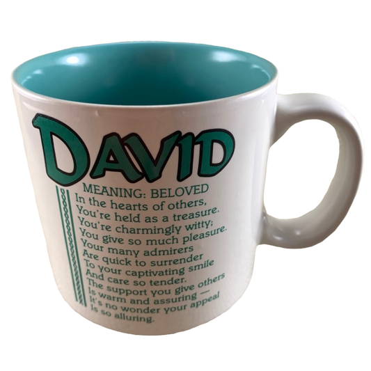 DAVID Poetry Name Green Interior Mug Papel