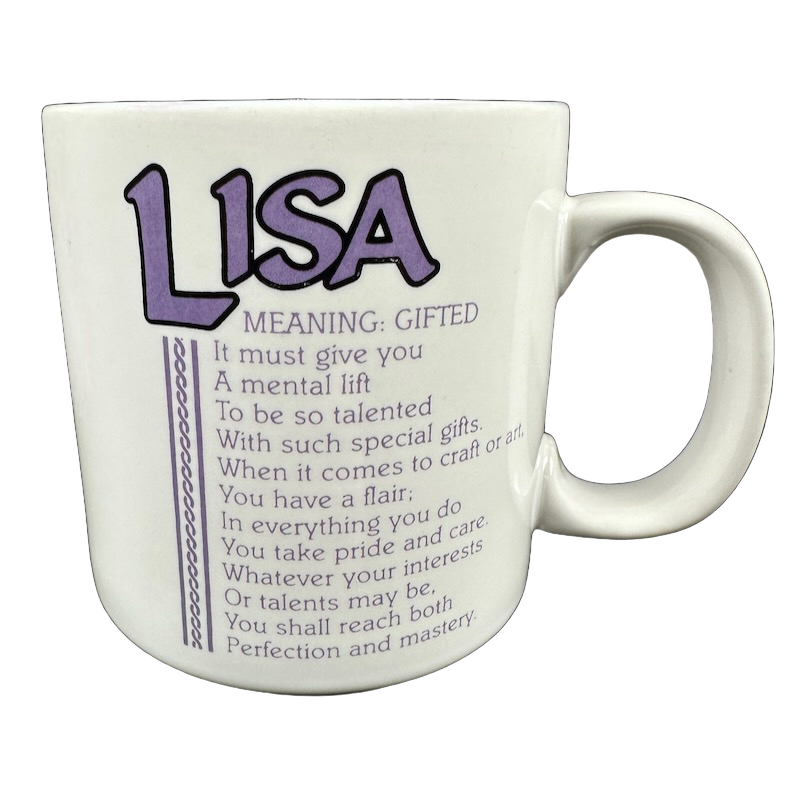 LISA Poetry Name Lavender Interior Mug Papel – Mug Barista