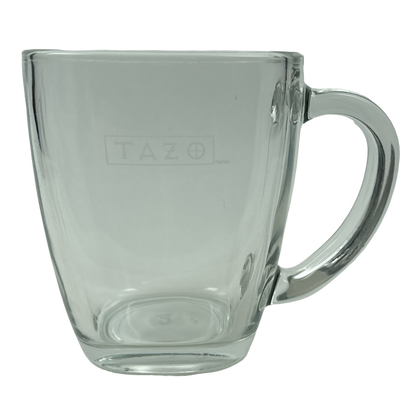 Clear Glass Square Mug Tazo Starbucks