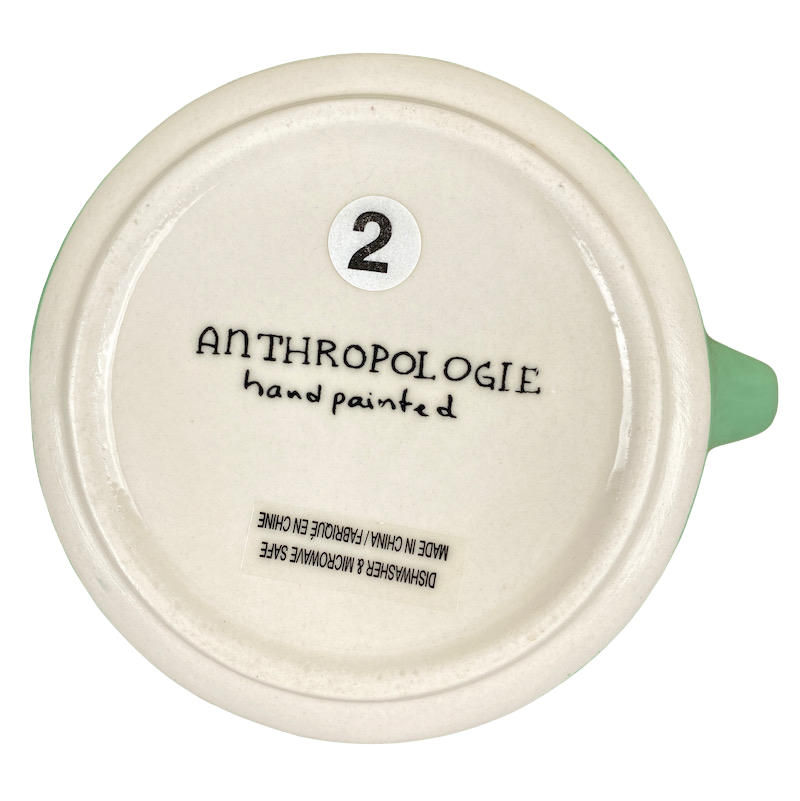 Colorway Hand Painted Letter "M" Monogram Initial Mug Anthropologie