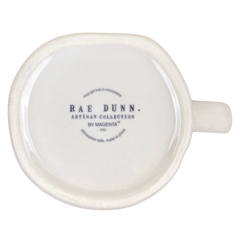 Rae Dunn Artisan Collection LISA Name Mug Cream Inside Magenta