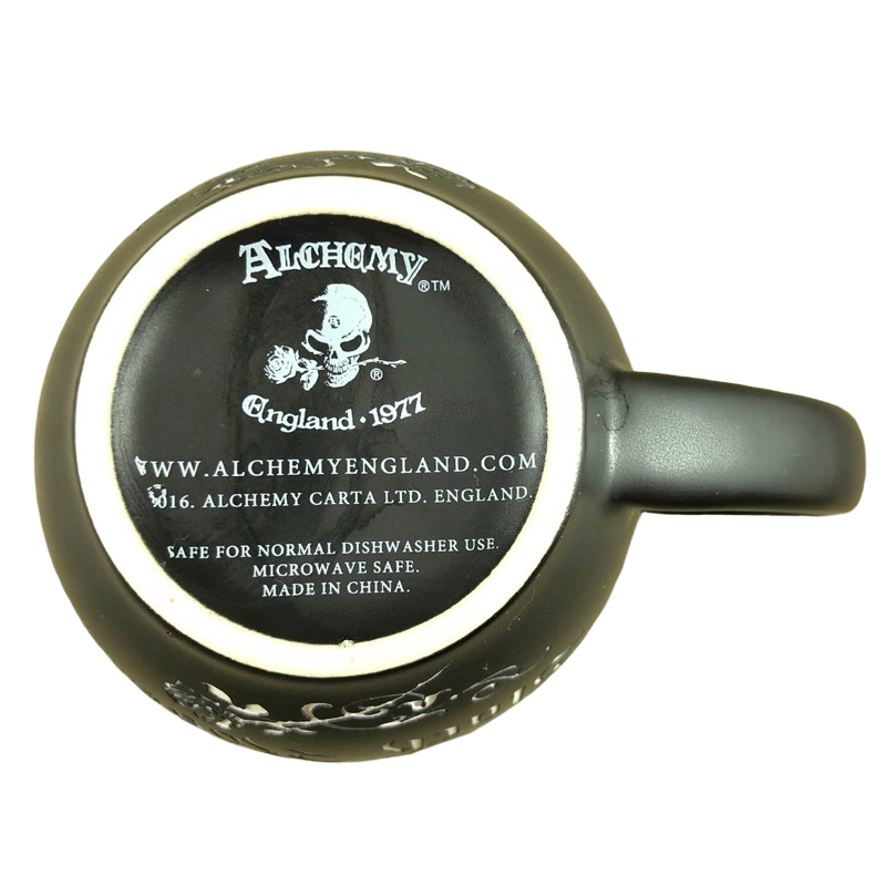 Black Coffee Black Clothes Black Magic Black Rose Etched Mug Alchemy England