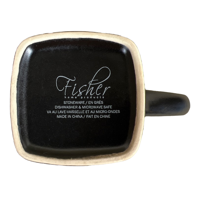 Aquarius Tall Zodiac Etched Square Bottom Teal Interior Mug Fisher