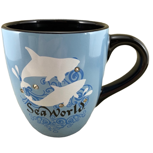 Whale Silhouettes Jeweled Mug SeaWorld