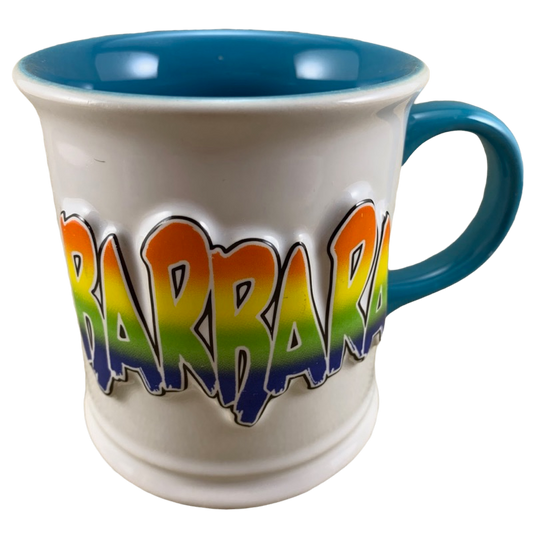 BARBARA 3D Embossed Rainbow Name Mug