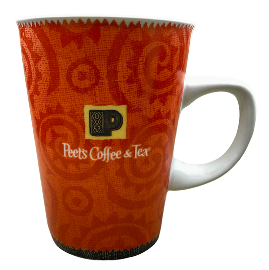 Peet's Coffee & Tea Abstract Swirls Orange Mug