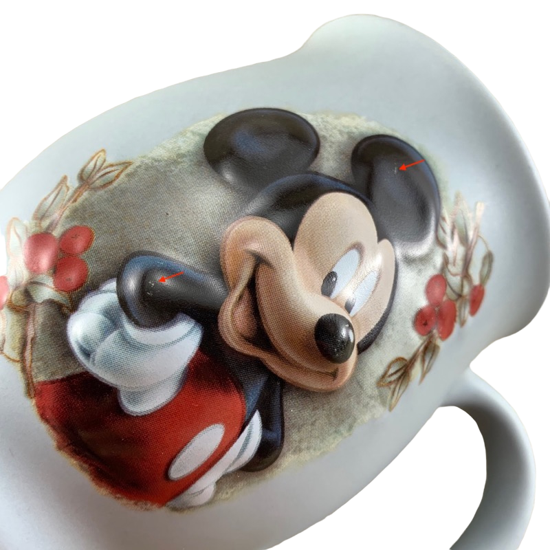 Mickey Mouse Berries Embossed Blue Gray Mug Disney Store