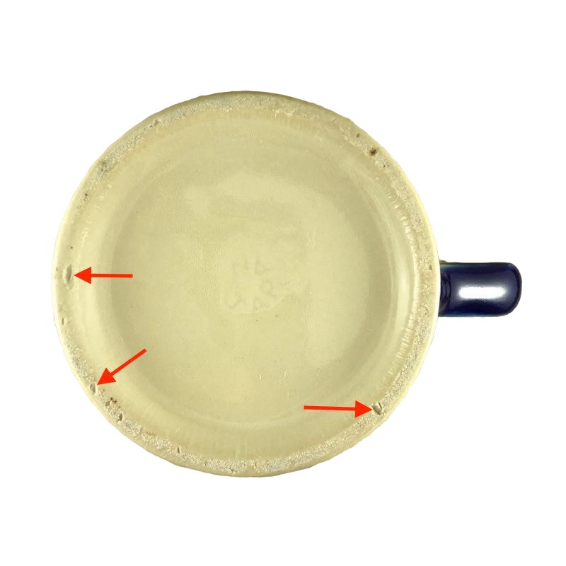 Vintage Blue And Beige Abstract Leaves And Flowers Mug