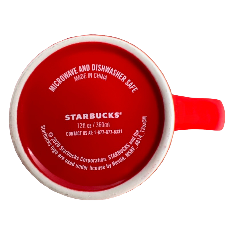 Siren Logo Swirl Design Fa La La La La Red 12oz Mug 2020 Starbucks