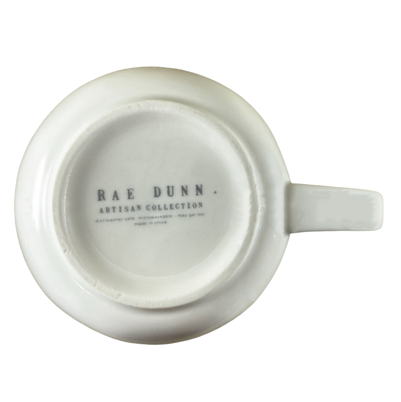 Rae Dunn La Legumes Artisan Collection Green Interior Mug Magenta