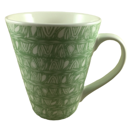 Abstract Green And White 12oz Mug Starbucks