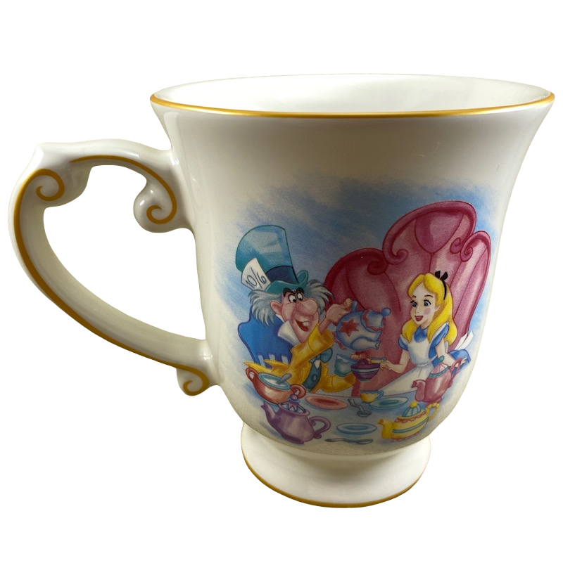 Alice In Wonderland Mad Hatter Tea Party Pedestal Disney Parks Mug Disney