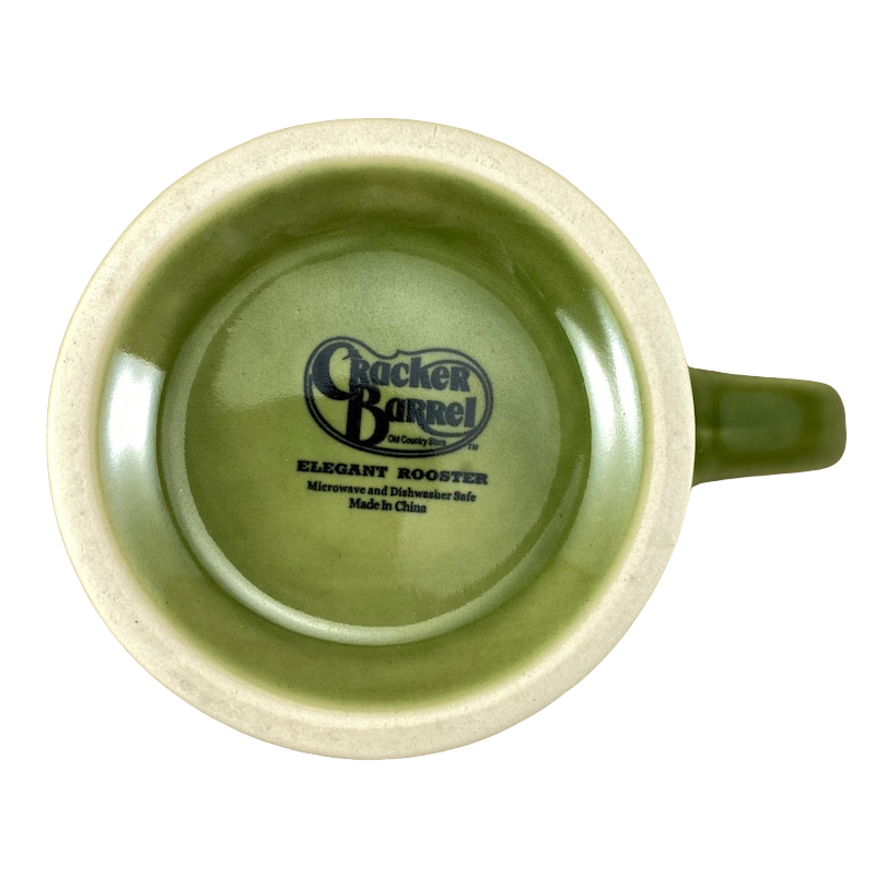 Elegant Rooster Embossed Pedestal Mug Cracker Barrel