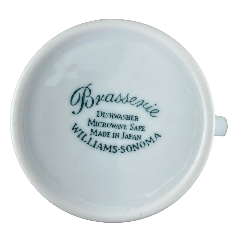 Brasserie Green Rim Mug Williams-Sonoma