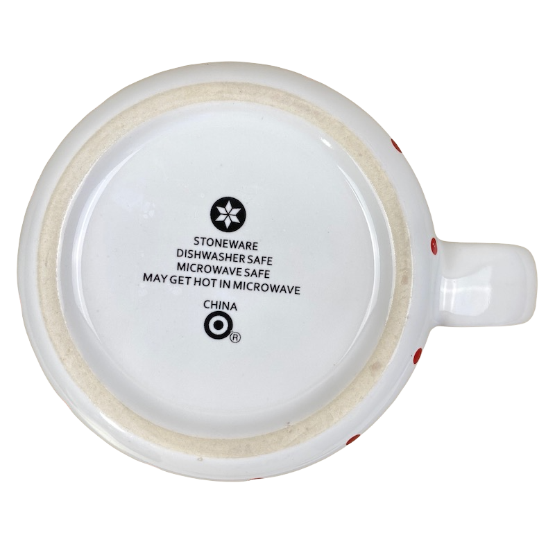 Red Polka Dots Pattern Letter "W" Monogram Initial Mug Target