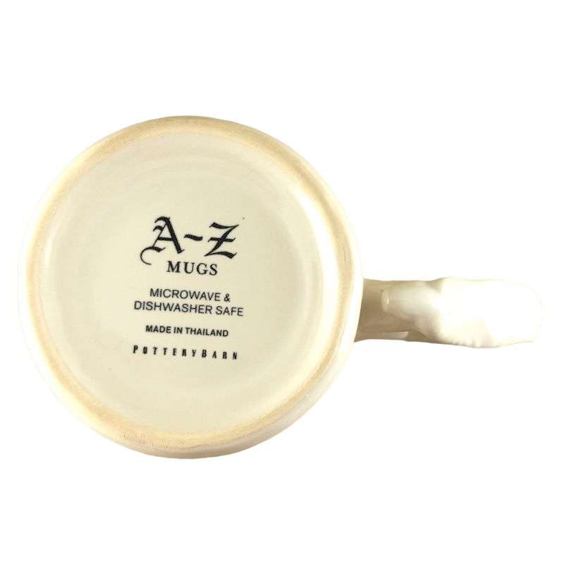 A-Z Letter "C" Monogram Initial Mug Pottery Barn