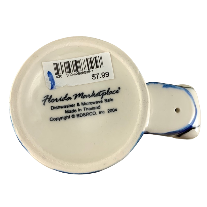 Dolphins 3D Figural Wave Handle Florida Marketplace Mug BDSRCO