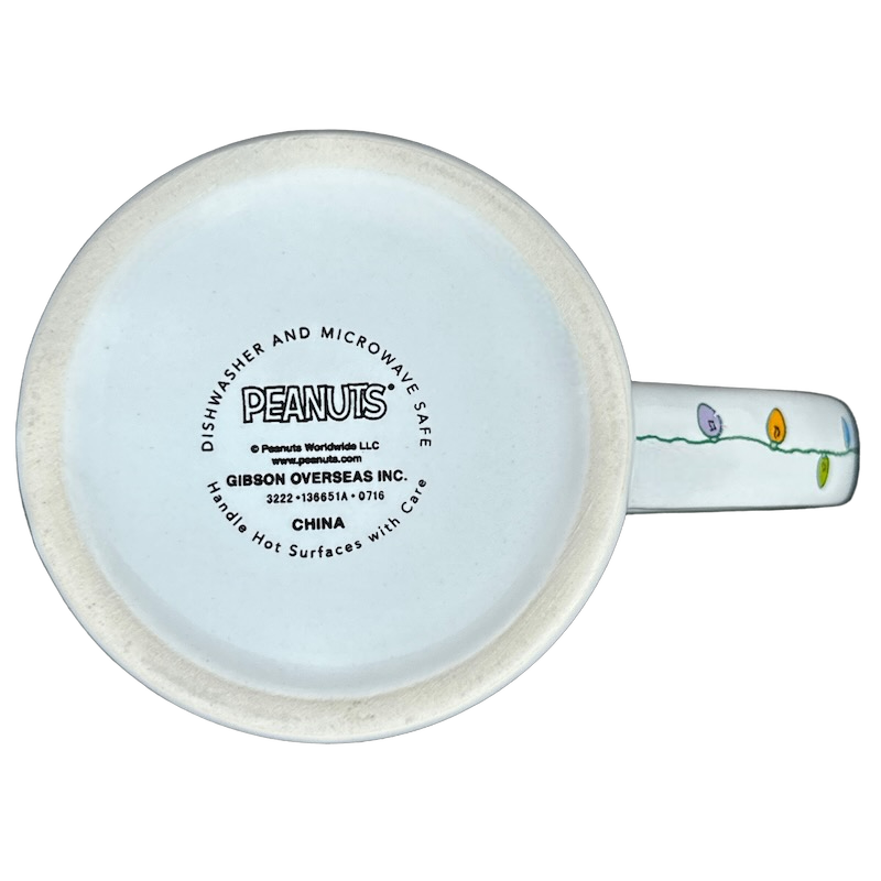 Peanuts Snoopy & Woodstock Tangled In Christmas Lights Mug Gibson