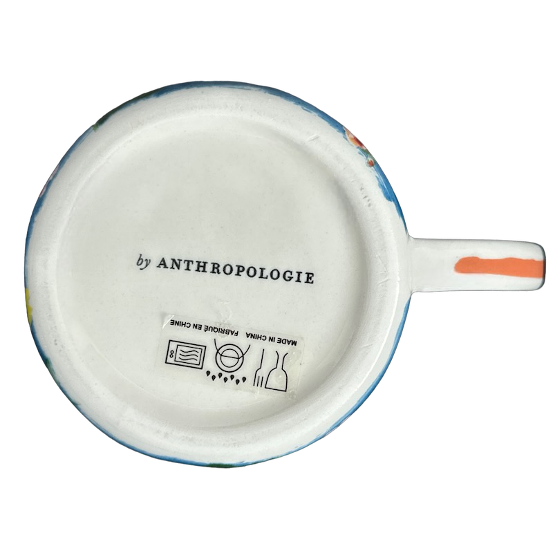 Dawn Letter "J" Monogram Initial Floral Mug Anthropologie