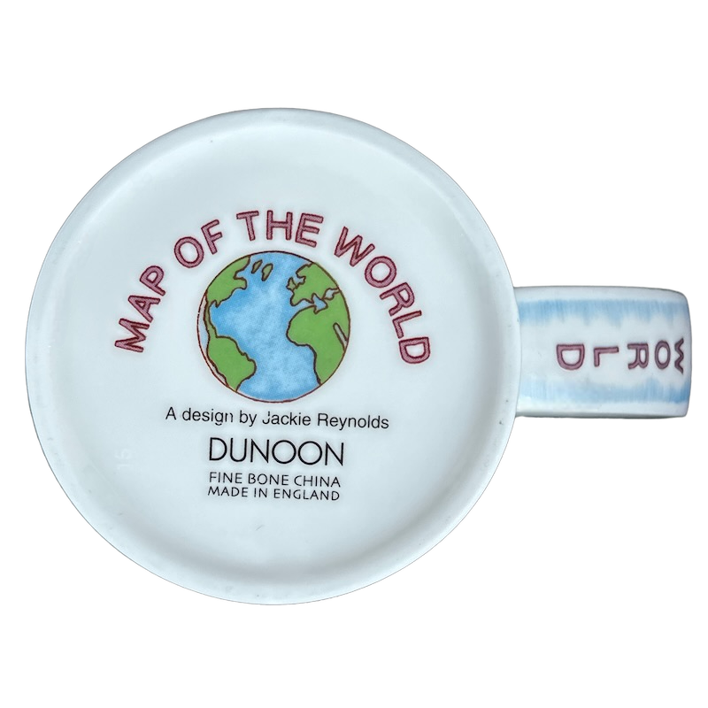 Map Of The World Jackie Reynolds Mug Dunoon