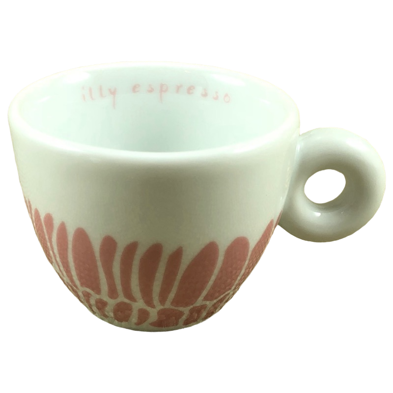 Illy Espresso Abstract Pink Design Demitasse Mug IPA Italy – Mug Barista