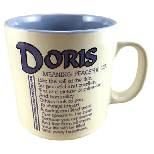 DORIS Poetry Name Blue Interior Mug Papel