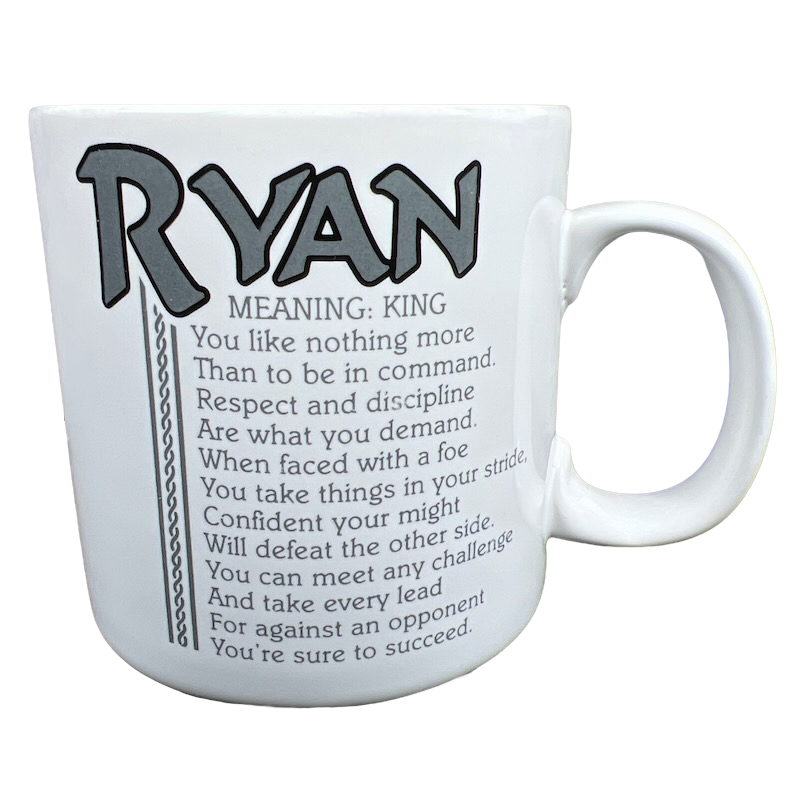 RYAN Poetry Name Gray Interior Mug Papel