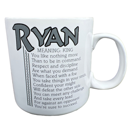RYAN Poetry Name Gray Interior Mug Papel