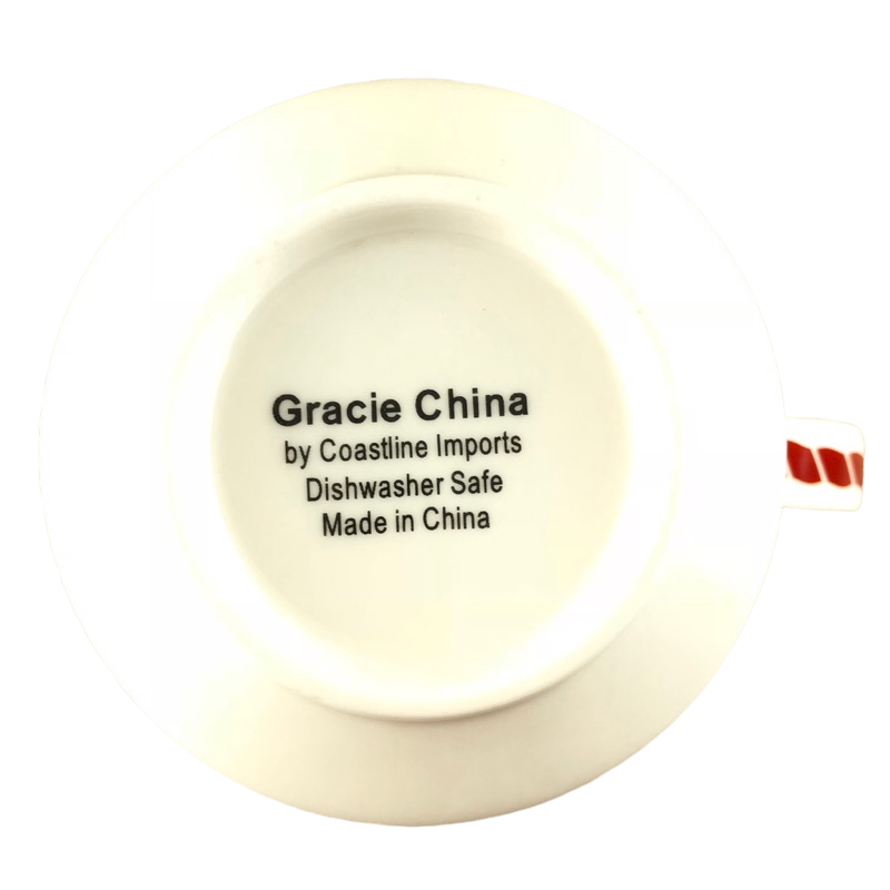 Gracie China Floral Pedestal With Gold Accents Mug Coastline Imports