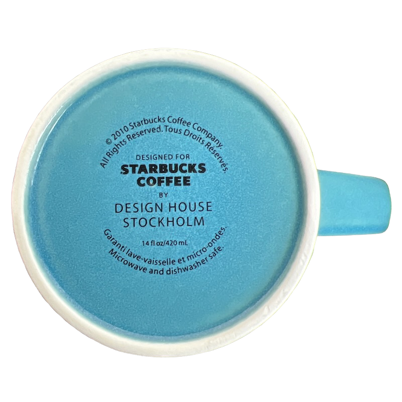 Design House Stockholm Embossed Blue Ovals 14oz Mug 2010 Starbucks