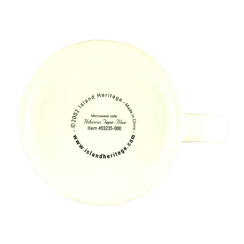Hibiscus Tapa Blue Mug Island Heritage
