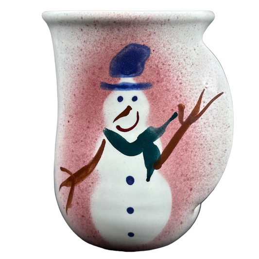 Hand Warmer Pottery Mug Neher Snowman Left Hand Clay In Motion