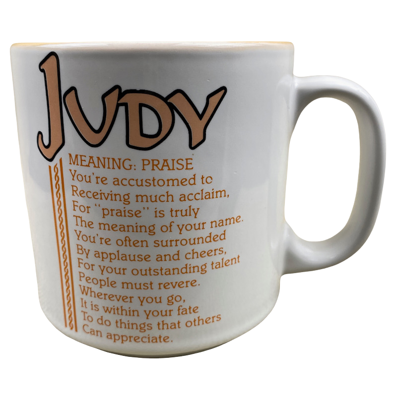 JUDY Poetry Name Peach Interior Mug Papel