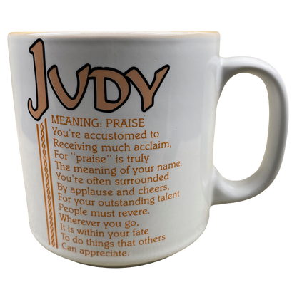 JUDY Poetry Name Peach Interior Mug Papel