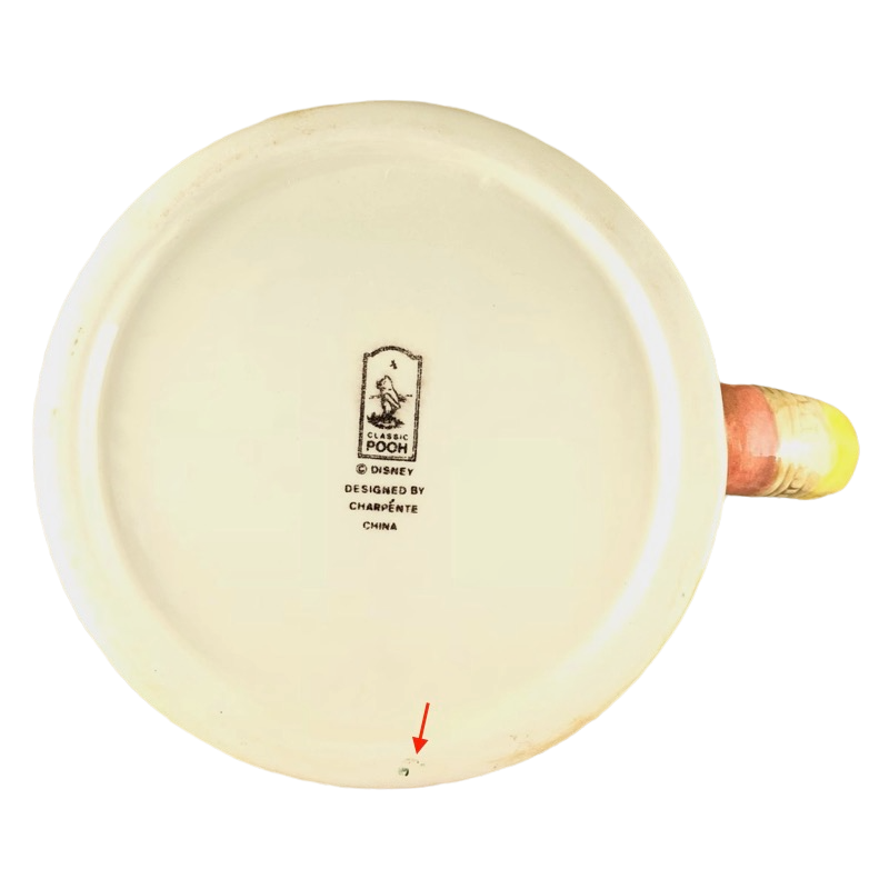 Pooh Tigger Eeyore Piglet Chalkboard Embossed Surprise Apple Mug Disney Charpente