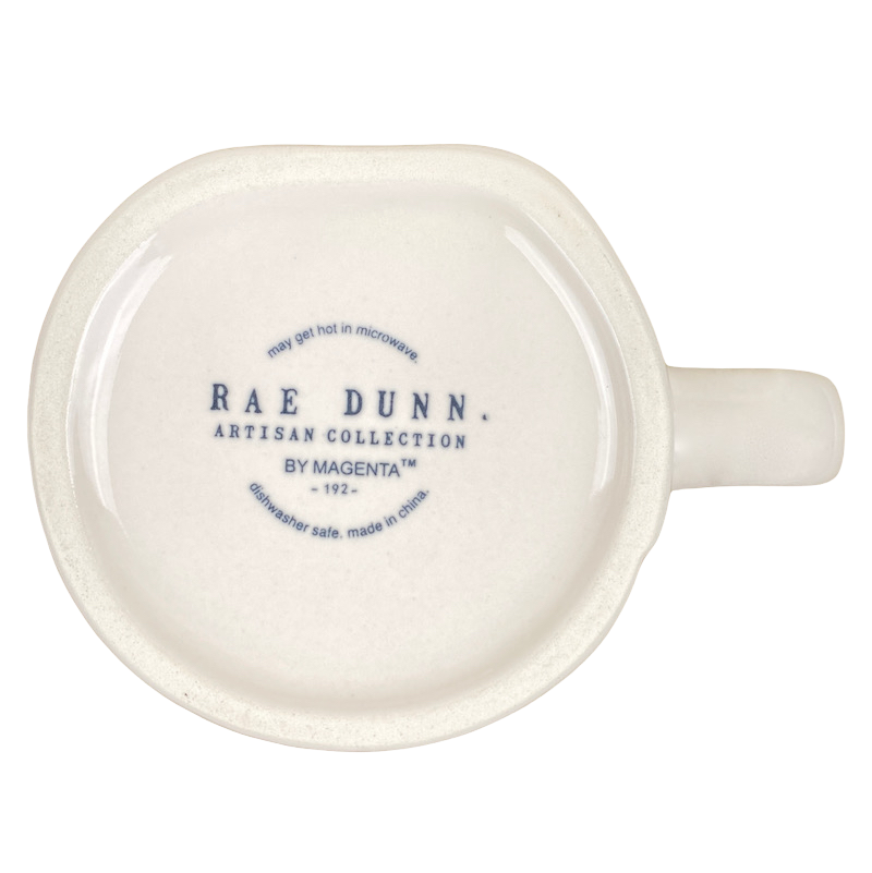 Rae Dunn Artisan Collection MATT Name Mug Cream Inside Magenta NEW