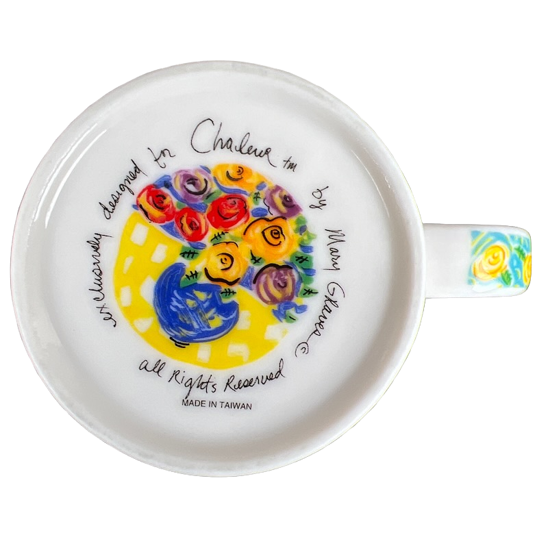 Cat Sleeping With Toast And Flowers Mary Graves Mug Chaleur