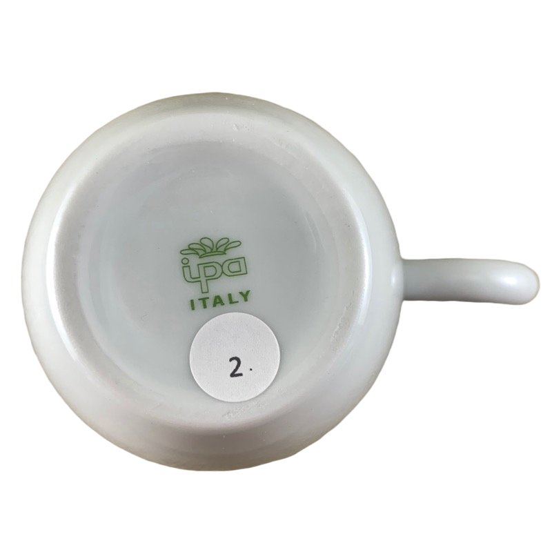 Illy White O Handle Mug IPA Italy