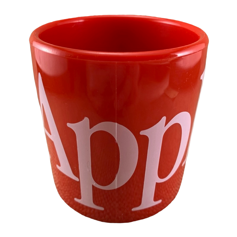 Apple Computers Official Licensed Product Red Plastic Vintage Mug