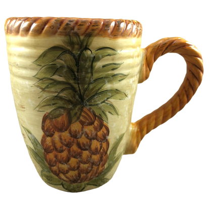 Provencial Pineapple Hand Painted Collection Mug Tabletops Unlimited