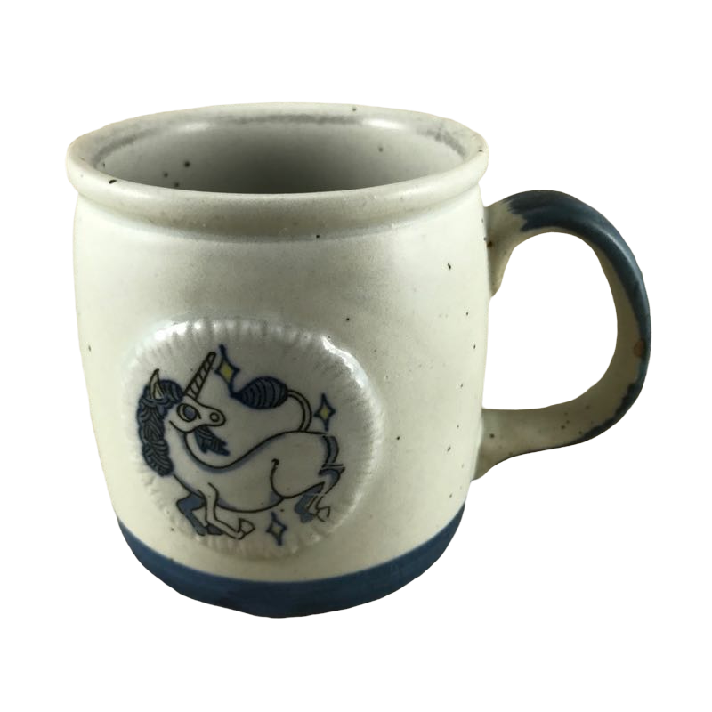 Unicorn On An Embossed Surface Speckled Mug Otagiri