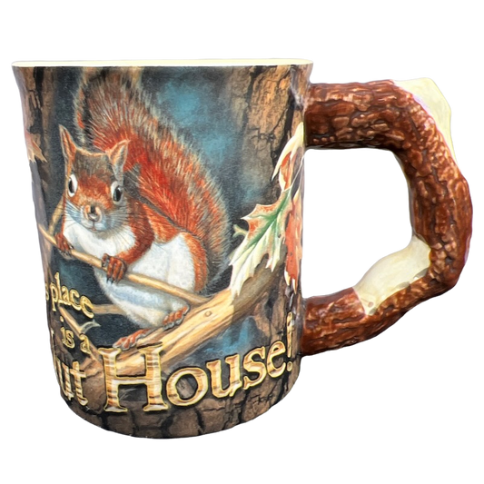 Balancing Act-Squirrel Mia Lane This Place Is A Nut House! Embossed Mug Wild Wings