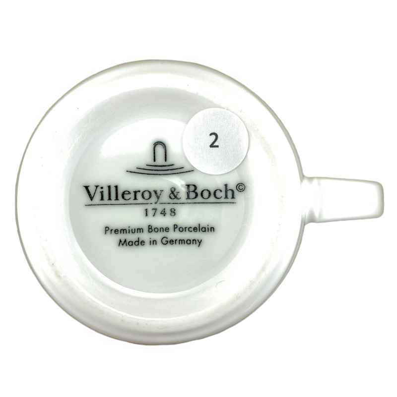 Red Striped With Silver Trim Mug Villeroy & Boch