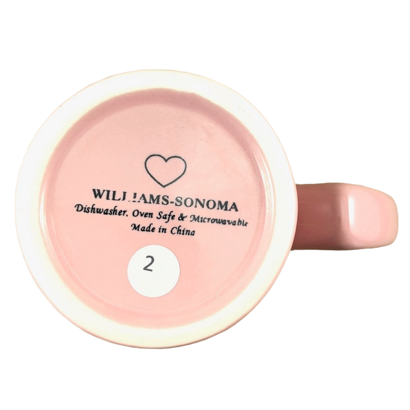 Heart Shaped Handle Pink Mug Williams-Sonoma