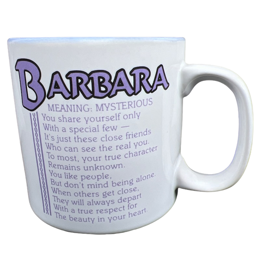 BARBARA Poetry Name Purple Interior Mug Papel
