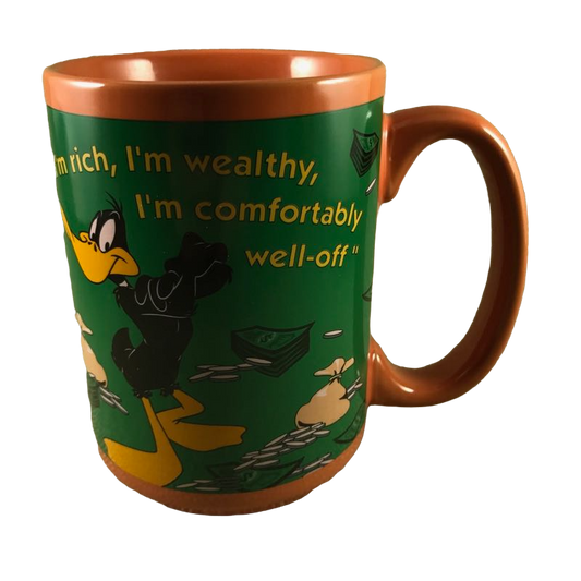 Daffy Duck I'm Rich, I'm Wealthy, I'm Comfortably Well-Off Mug Houston Harvest Gift Products